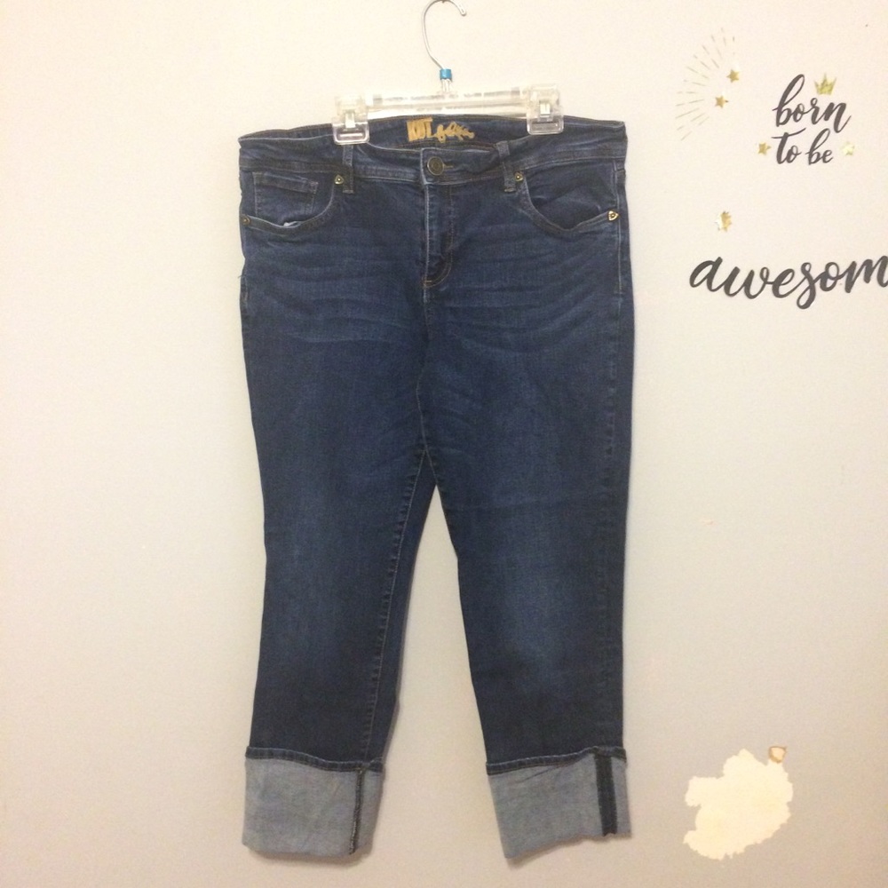 Kut from the Kloth Dark Blue Cropped Ankle Jeans
